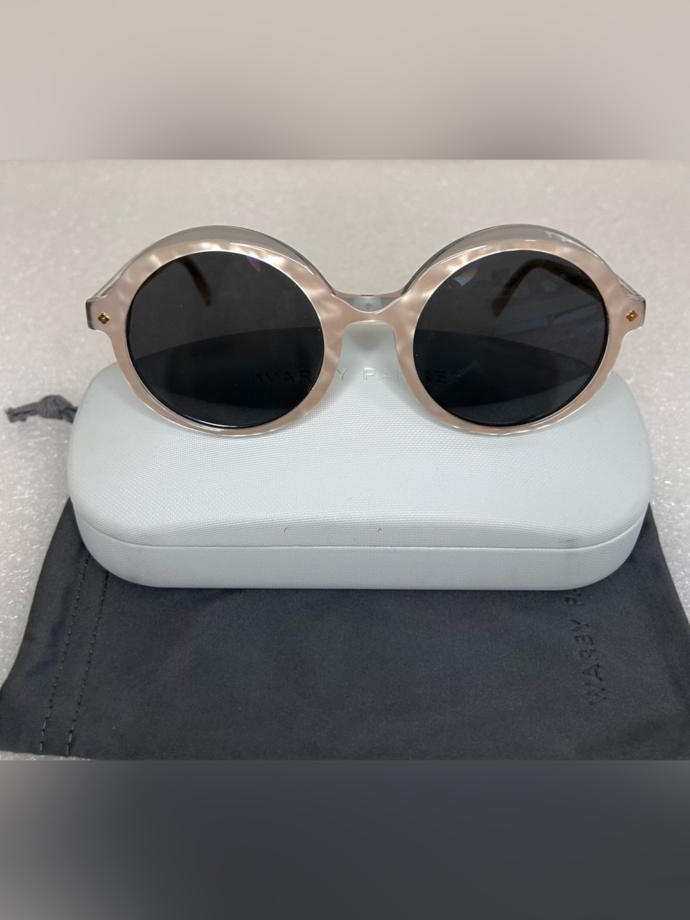 Warby Parker x Leith 627 Round Sunglasses Womens Iridescent Pearl 52-22-142